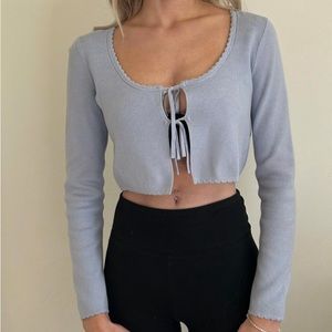 LA Hearts PacSun Cardigan Size Medium, Light Blue Long Sleeve.